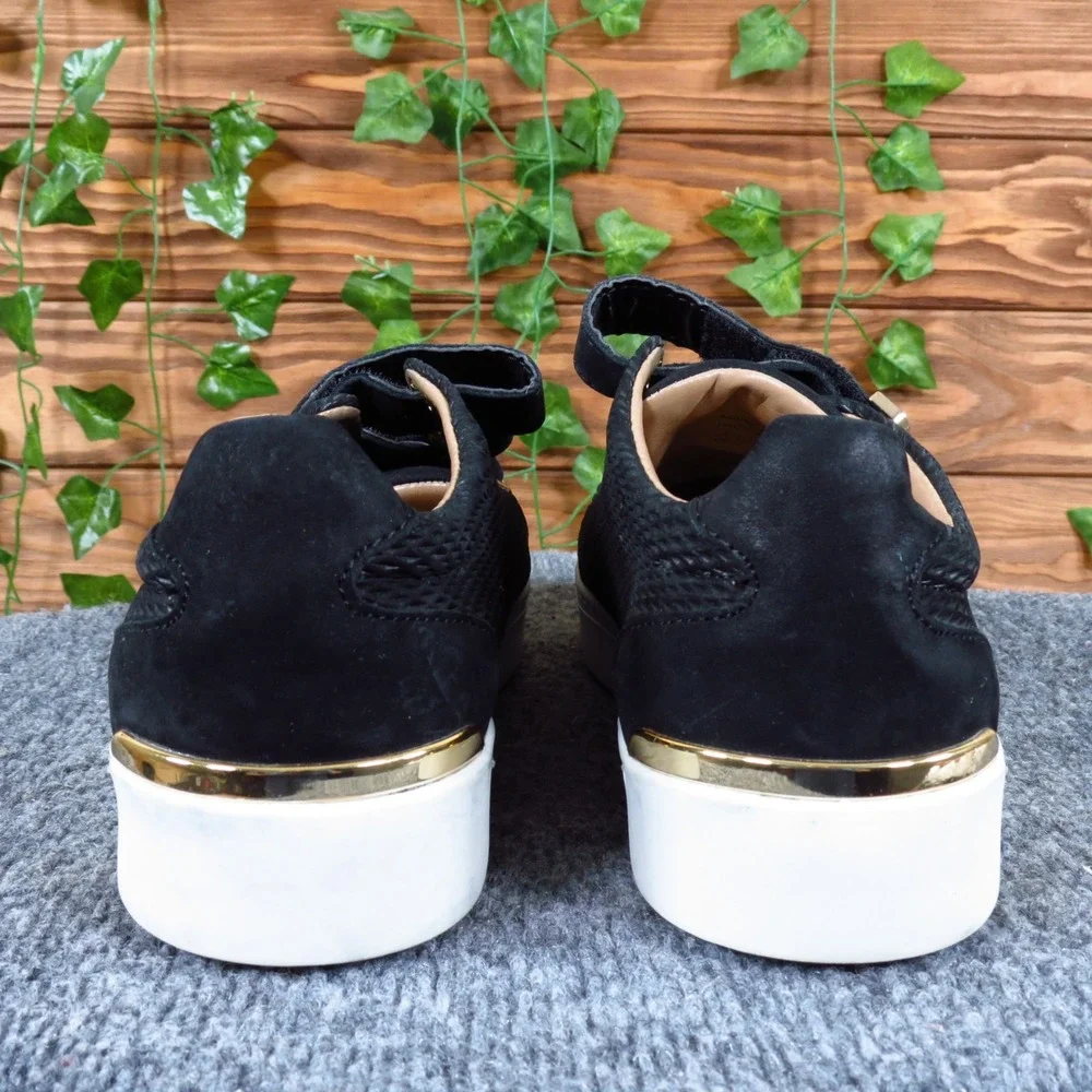 Aldo Paise Women Fashion Sneaker‎ Size 10 Casual Walking Black Gold Hardware